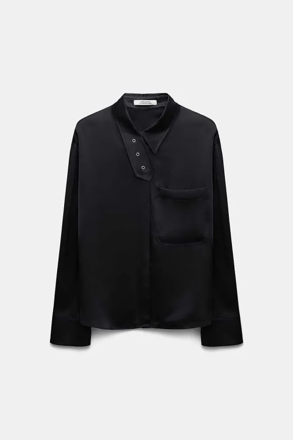 Blusen | Dorothee Schumacher Shiny Statement Blouse Pure Black