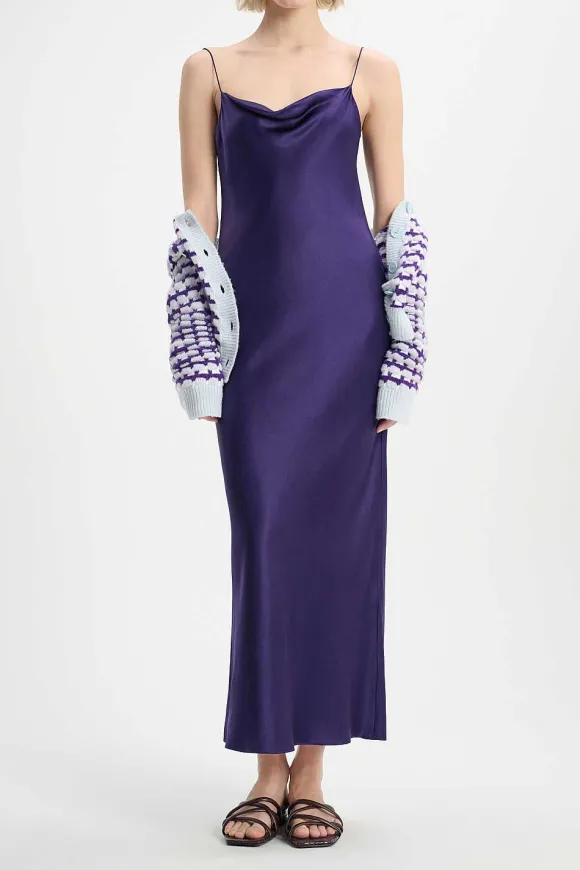 Kleider | Dorothee Schumacher Shiny Statement Dress Dark Purple