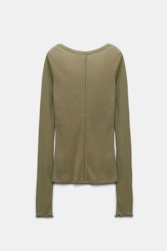 Shirts & Tops | Dorothee Schumacher Simply Timeless Shirt Dark Shiny Khaki