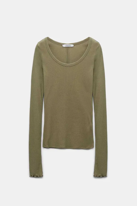 Shirts & Tops | Dorothee Schumacher Simply Timeless Shirt Dark Shiny Khaki