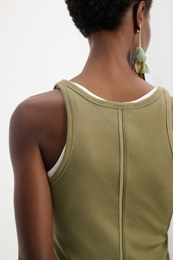 Shirts & Tops | Dorothee Schumacher Simply Timeless Top Dark Shiny Khaki