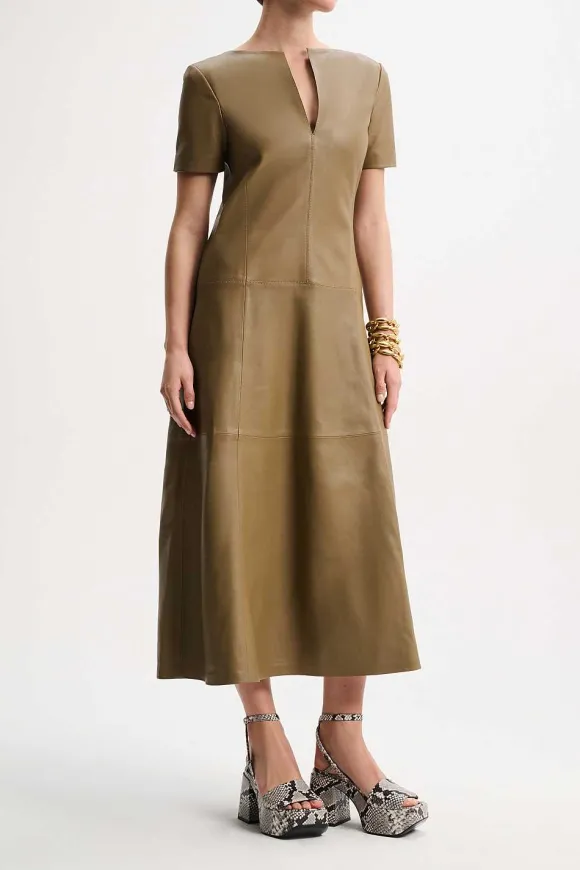 Kleider | Dorothee Schumacher Sleek Statement Dress Medium Olive