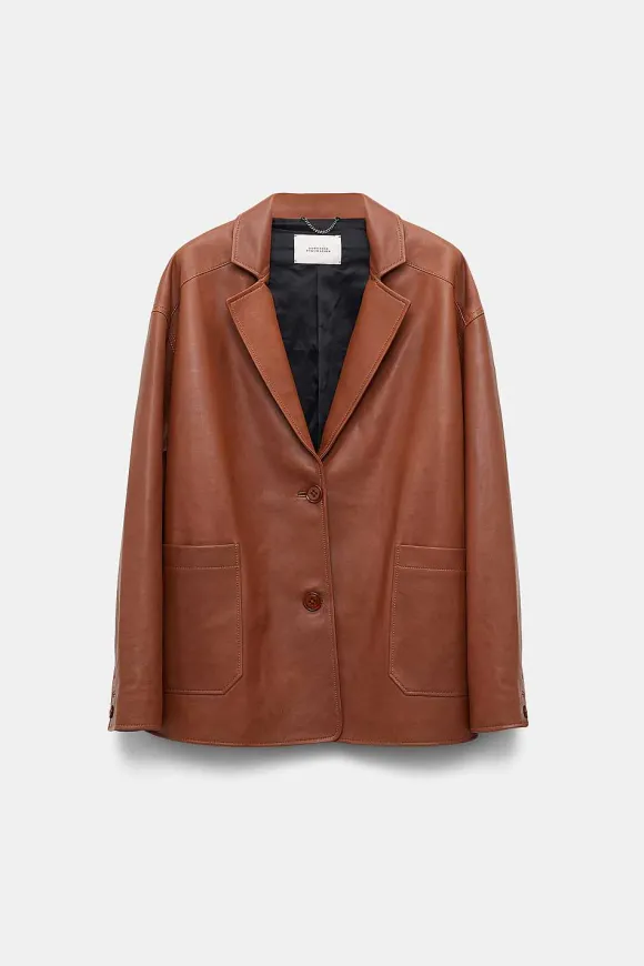 Blazer | Dorothee Schumacher Sleek Statement Jacket Brown Sugar