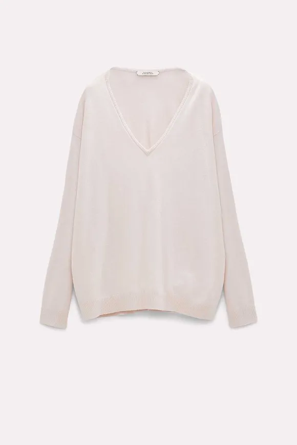 Strick | Dorothee Schumacher Soft Edge V-Neck 1/1 Natural White