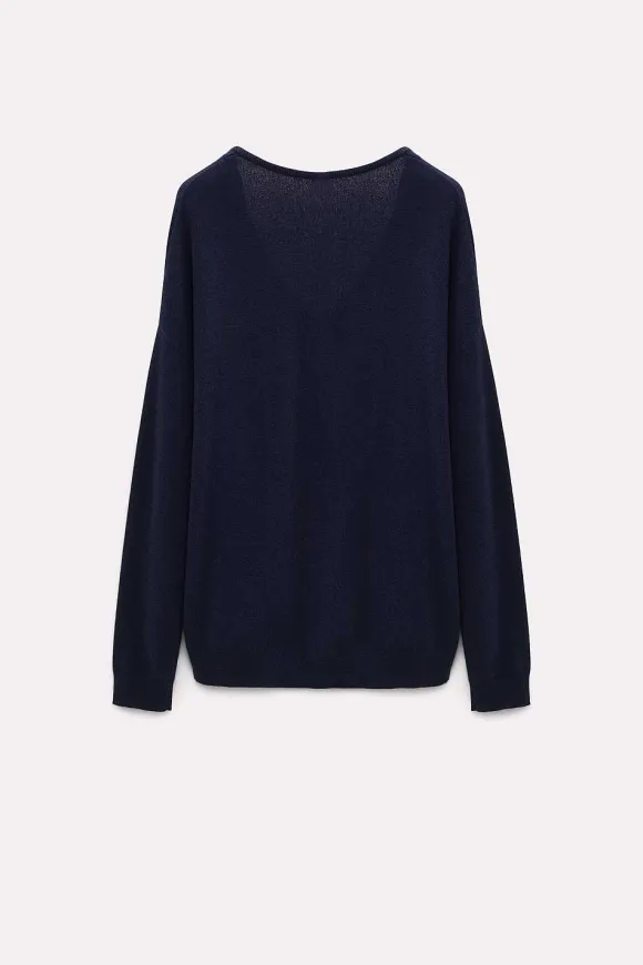 Strick | Dorothee Schumacher Soft Edge V-Neck 1/1 True Navy