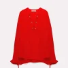 Blusen | Dorothee Schumacher Sophisticated Volumes Blouse Shiny Red