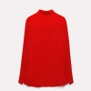 Blusen | Dorothee Schumacher Sophisticated Volumes Blouse Shiny Red