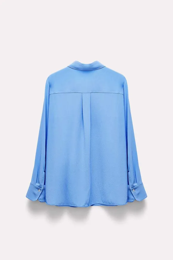 Blusen | Dorothee Schumacher Sophisticated Volumes Blouse Cornflower Blue