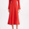 Kleider | Dorothee Schumacher Sophisticated Volumes Dress Shiny Red