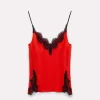 Shirts & Tops | Dorothee Schumacher Sophisticated Volumes Top Shiny Red