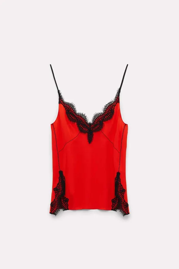 Shirts & Tops | Dorothee Schumacher Sophisticated Volumes Top Shiny Red