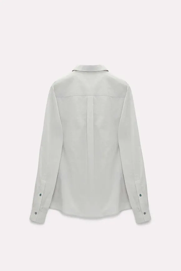 Blusen | Dorothee Schumacher Sparkling Poplin Blouse Silver Grey