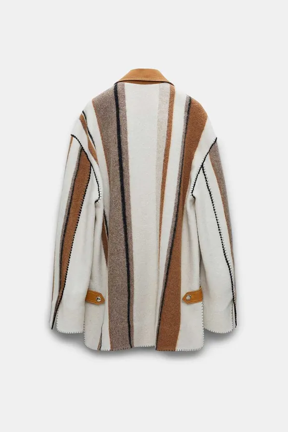 Jacken & Mäntel | Dorothee Schumacher Striped Comfort Jacket Cream Stripes