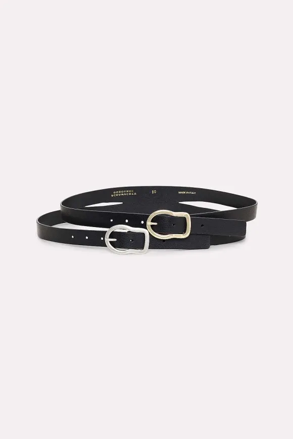 Gürtel | Dorothee Schumacher Strong Femininity Double Belt Pure Black