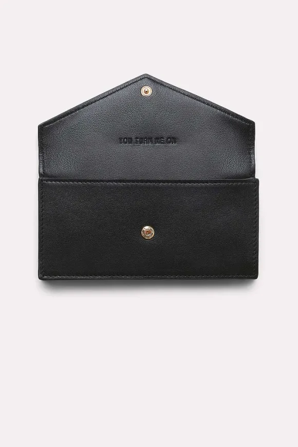 Small Accessories | Dorothee Schumacher Take Me With You Envelope Wallet Pure Black