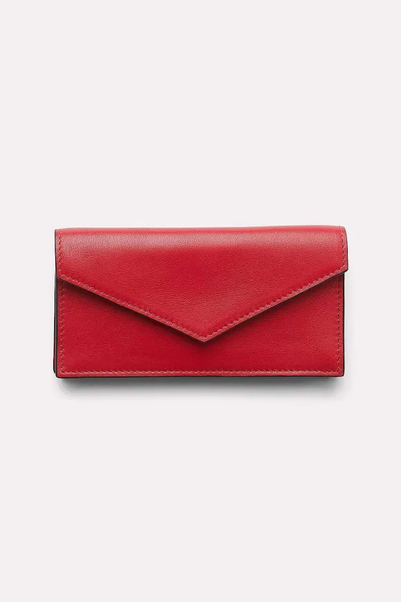 Small Accessories | Dorothee Schumacher Take Me With You Envelope Wallet Cherry Red