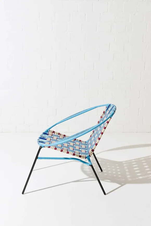 Tucurinca | Dorothee Schumacher Tucurinca Lounge Chair Mix Blue/Light Blue/White/Rojo Vino/Beige