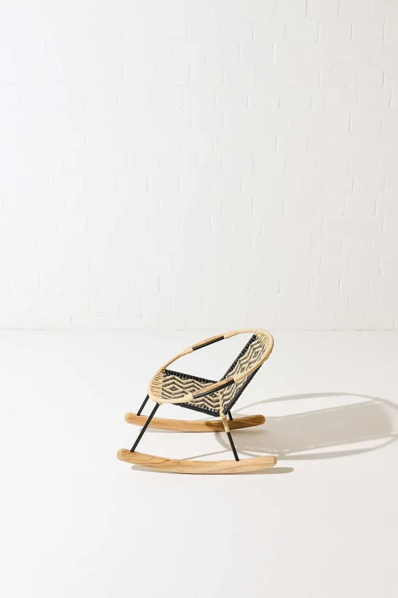 Tucurinca | Dorothee Schumacher Tucurinquita Kids Rocking Chair Black Beige Mix