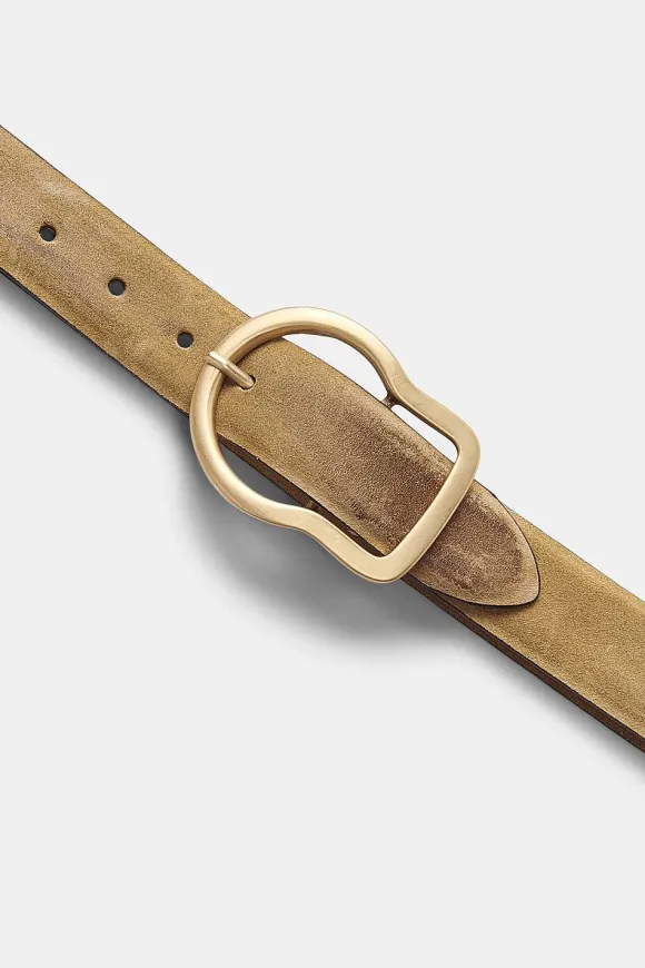 Gürtel | Dorothee Schumacher Waxed Statement Waxed Suede Belt Camel