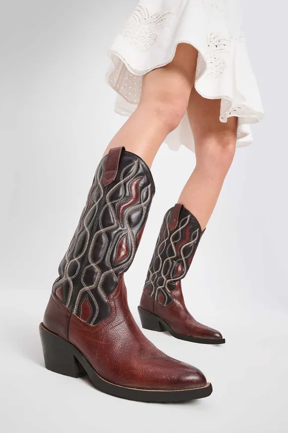 Schuhe | Dorothee Schumacher Western Shine Cowboy Boot Dark Brown/Coffee