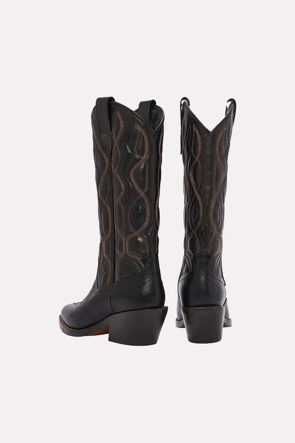 Schuhe | Dorothee Schumacher Western Shine Cowboy Boot Brown And Black Mix